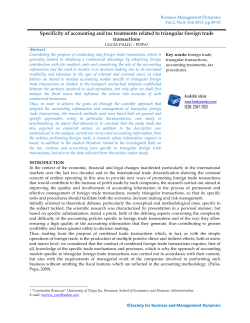 Specificity of accounting and tax treatments related to triangular