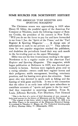 The American turf register and sporting magazine.