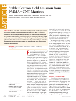 Stable Electron Field Emission from PMMACNT Matrices