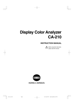 Display Color Analyzer CA-210