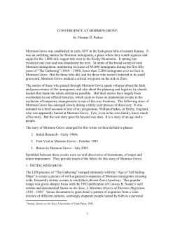 convergence at mormon grove