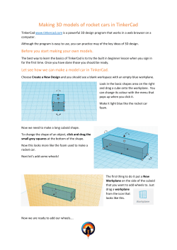 Making 3D models of rocket cars in TinkerCad