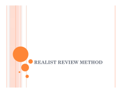 REALIST REVIEW METHOD