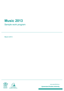 Music (2013) Sample work program