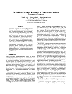 On the Fixed-Parameter Tractability of Composition - DSS