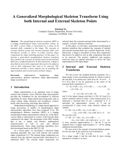 A Generalized Morphological Skeleton Transform Using both