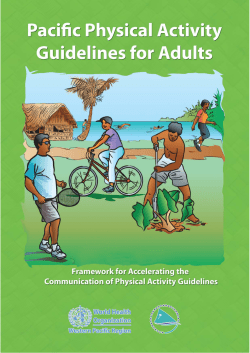 Pacific physical activity guidelines for adults