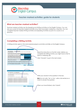 Teacher-marked activities - Macmillan English Campus