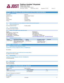 Sodium Acetate Trihydrate