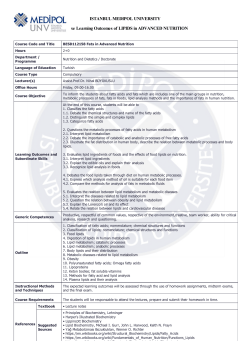 ISTANBUL MEDIPOL UNIVERSITY Course Learning Outcomes of