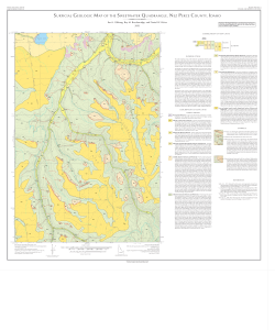 surficial geologic map of the sweetwater quadrangle, nez perce
