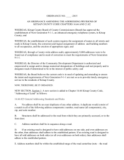 Addressing of Land KCC 16.66 Update