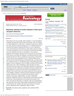 Celiac sprue and gluten intolerance