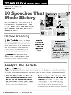 10 Speeches That made History