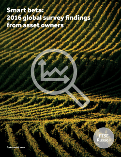 Smart beta: 2016 global survey findings from asset owners