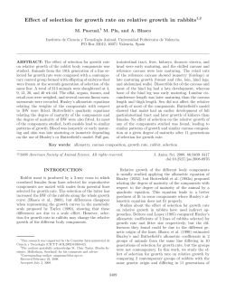 Effect of selection for growth rate on relative growth in rabbits