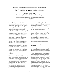 The Preaching of Martin Luther King, Jr.