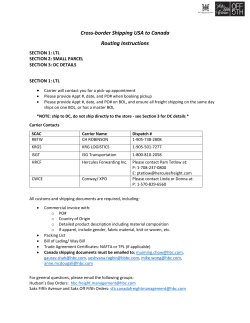 Cross-border Shipping USA to Canada Routing