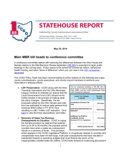 May 30, 2014 - County Commissioners` Association of Ohio