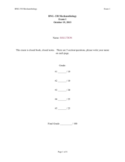 BNG338 F13 Exam 1 Solution
