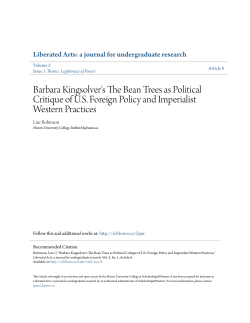Barbara Kingsolver`s The Bean Trees as Political Critique of US