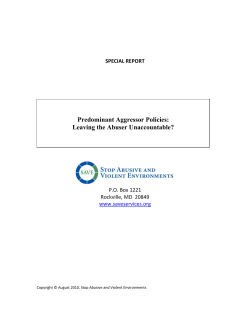 Predominant Aggressor Policies: Leaving the Abuser Unaccountable?