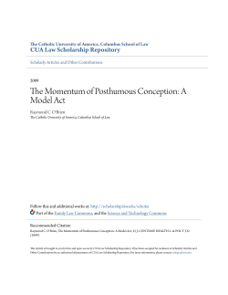 The Momentum of Posthumous Conception: A Model Act