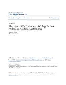 The Impact of Dual Identities of College Student