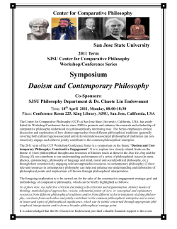 Daoism and Contemporary Philosophy Program