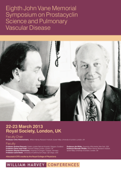 Scientific Programme of The Eighth John Vane Memorial Symposium
