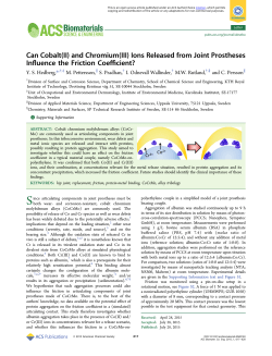 Can Cobalt(II) and Chromium(III) Ions Released from Joint