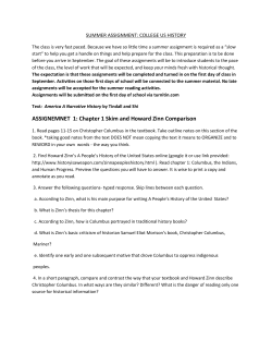 ASSIGNEMNET 1: Chapter 1 Skim and Howard Zinn Comparison