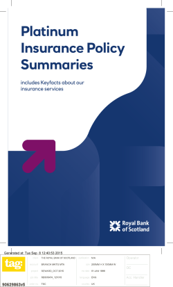 Select Platinum Account Insurance Policy Summaries