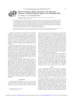 Effects of Fluorine Plasma Treatment on the
