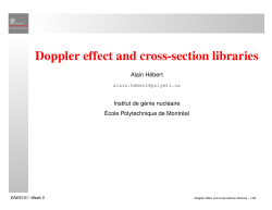 Doppler effect and cross-section libraries