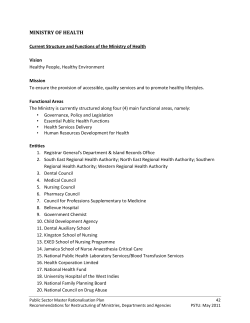 ministry of health - Government of Jamaica