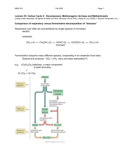 Lecture 35: Carbon Cycle 2: Decomposers, Methanogenic Archaea