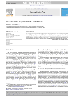 Saccharin effect on properties of 2.4 T CoFe films