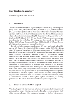 New England phonology*