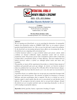 Gasoline Electric Hybrid Car - International Journal of Innovative