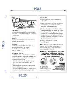 CONTENTS: &bull;1 TOWER containing 8 different colored balls &bull;16