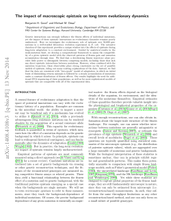 The impact of macroscopic epistasis on long