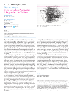 Nyeema Morgan Forty-Seven Easy Poundcakes Like grandma Use