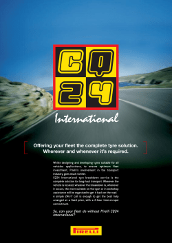 Offering your fleet the complete tyre solution. Wherever and