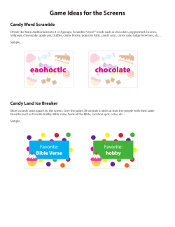 Game Ideas for the Screens