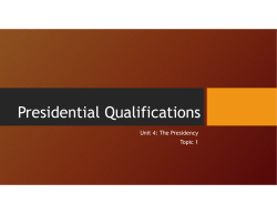 Presidential Qualifications