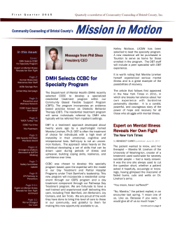 Winter 2015 - Community Counseling of Bristol County