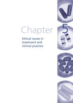 Ethical issues in treatment and clinical practice