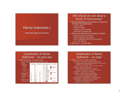 Marine Sediments I - Clark Science Center
