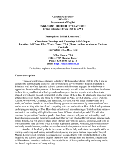 ENGL 3502C - Carleton University